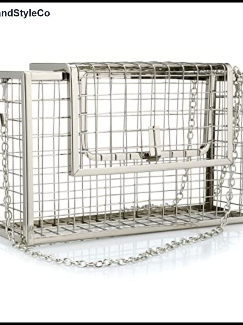Chain Crossbody Evening Clutch Cage Metal Hollow Out Bag for Women